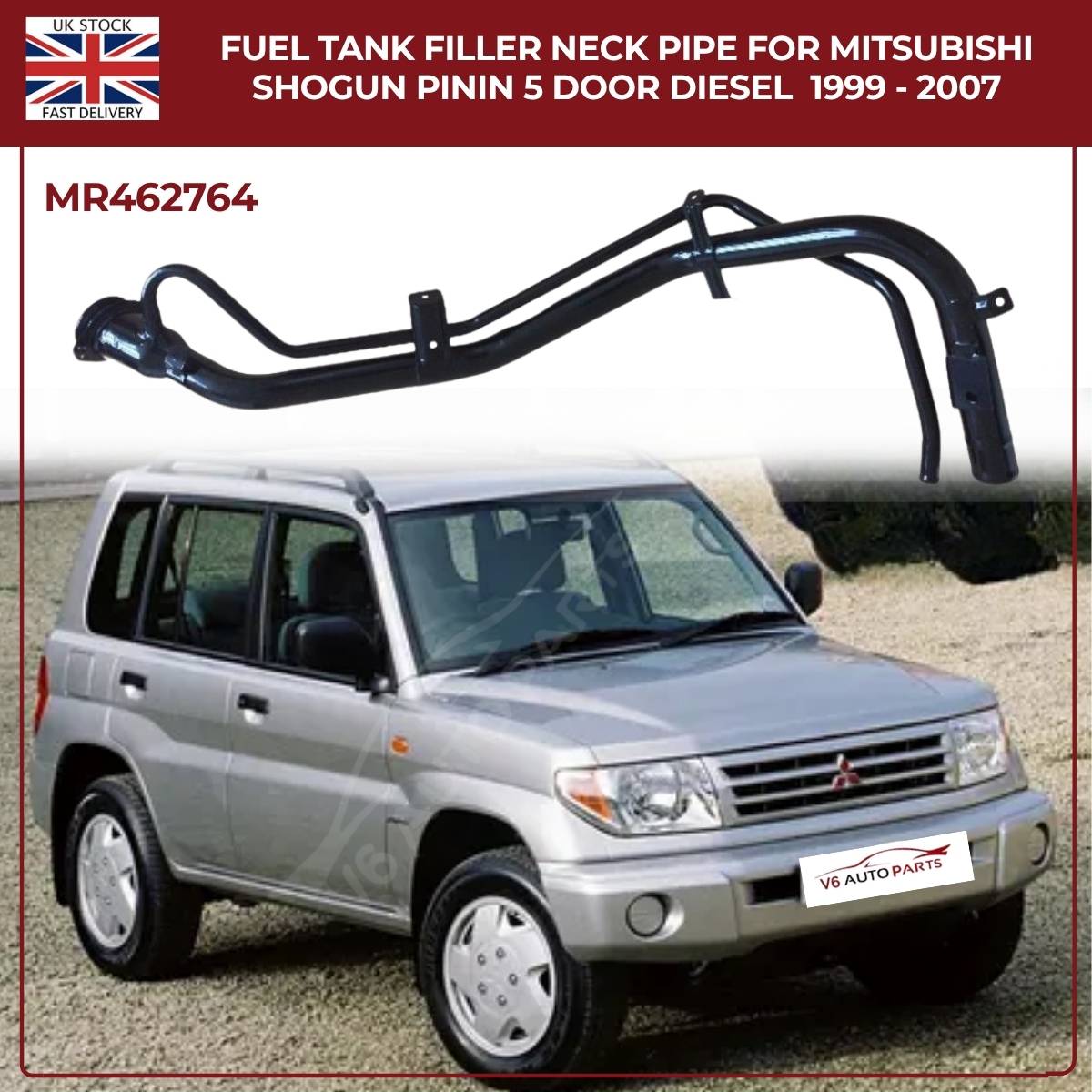 Fuel Tank Filler Neck Pipe for Mitsubishi Shogun Pinin 5‑Door 1999–2007 Diesel