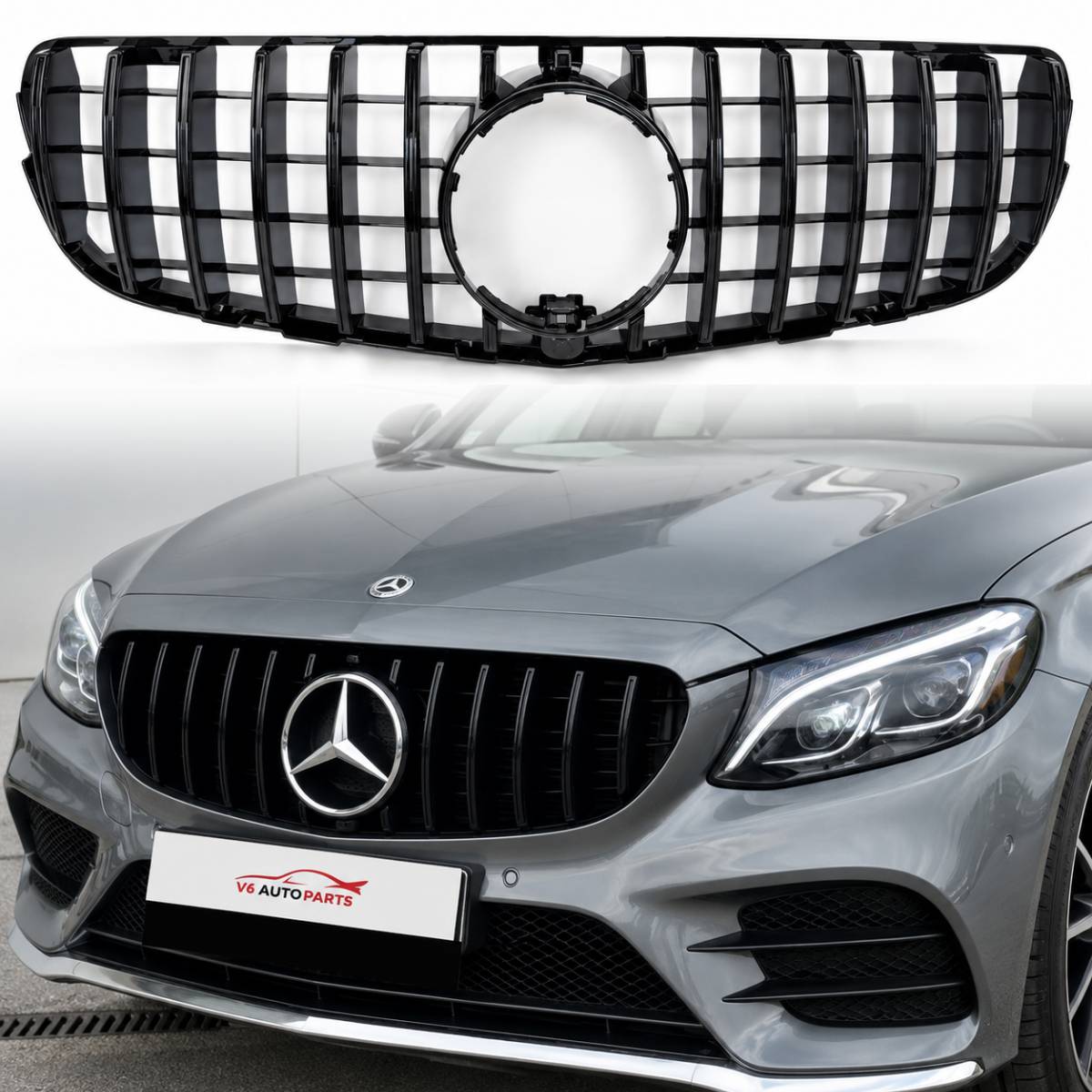 For Mercedes-Benz GLC-Class W253 (2015–2019) Front Bumper Panamericana AMG GT Grille – Fits GLC300