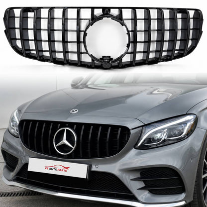 For Mercedes-Benz GLC-Class W253 (2015–2019) Front Bumper Panamericana AMG GT Grille – Fits GLC300
