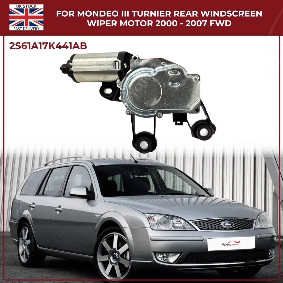 Ford Fiesta MK5/MK6 Rear Windscreen Wiper Motor (2001–2010) – OEM Replacement 2S61A17K441AB
