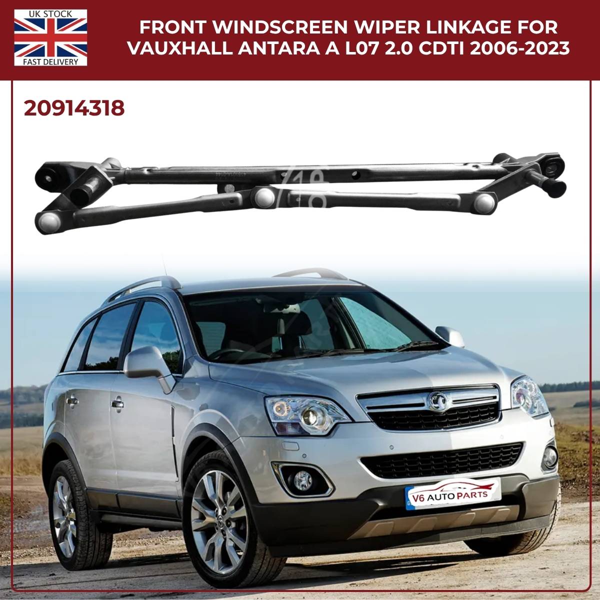 Front Windscreen Wiper Linkage Assembly – Fits Vauxhall Opel Antara 2007‑Onwards (Diesel & Petrol) | OE Ref 20914318