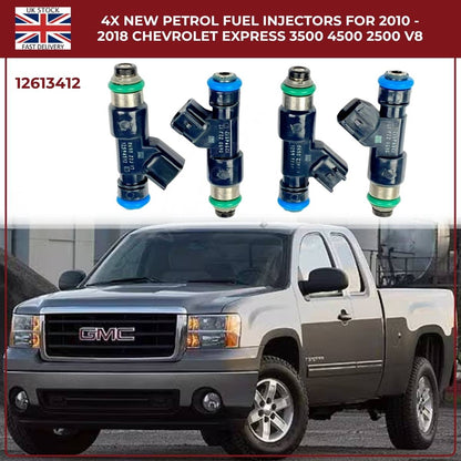 4× Fuel Injectors 12613412 – Fits 2010–2013 Chevrolet Suburban 2500 HD 6.0L V8 Petrol