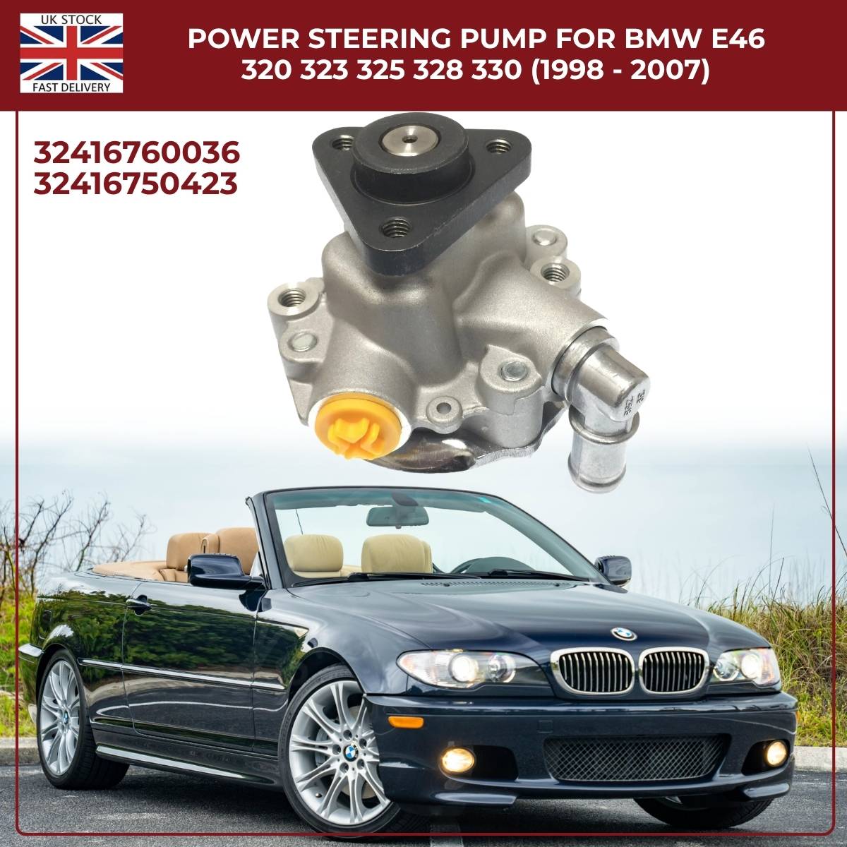 POWER STEERING PUMP FOR BMW E46 320 325 325 328 330 LF20 LUK 1998 - 2006