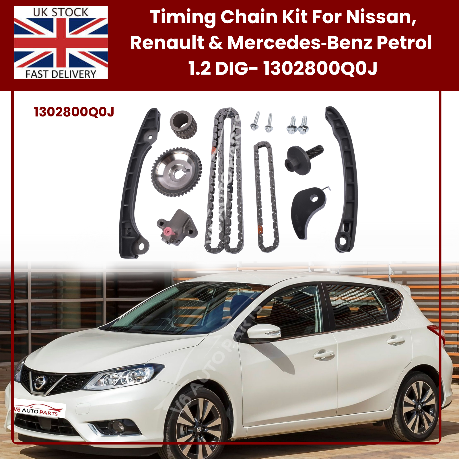 Timing Chain Kit – Nissan / Renault / Mercedes 1.2 DIG-T / 1.2 TCe (TCK307 / 1302800Q0J) | Premium Aftermarket