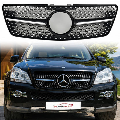 Front Bumper Diamond Black Grille – Fits Mercedes-Benz M-Class W164 (2009–2012 ML320)