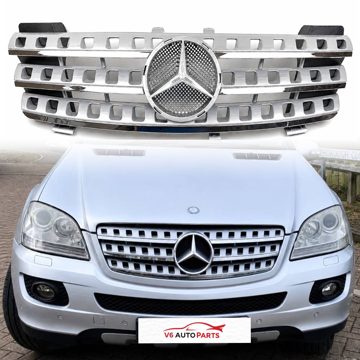 Kühlergrill vorne für Mercedes Benz M-Klasse 2005–2008 W164 ML350 430 Sport 