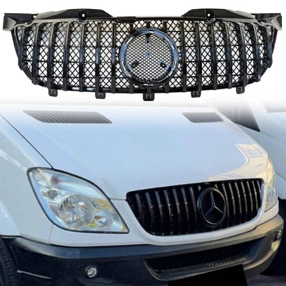 Front Radiator Black GT Grille – Mercedes Sprinter W906 MK2 2008–2013 Pre‑Facelift