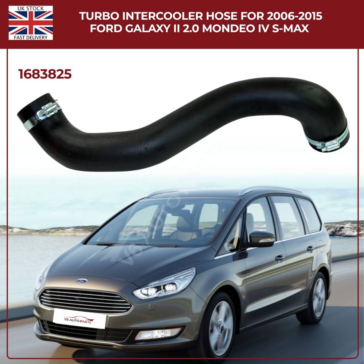 Turbocharger Charge Air Hose RHS – Fits Ford Mondeo, S‑MAX, Galaxy 2.0 TDCi (1683825 / AG916K863AB)
