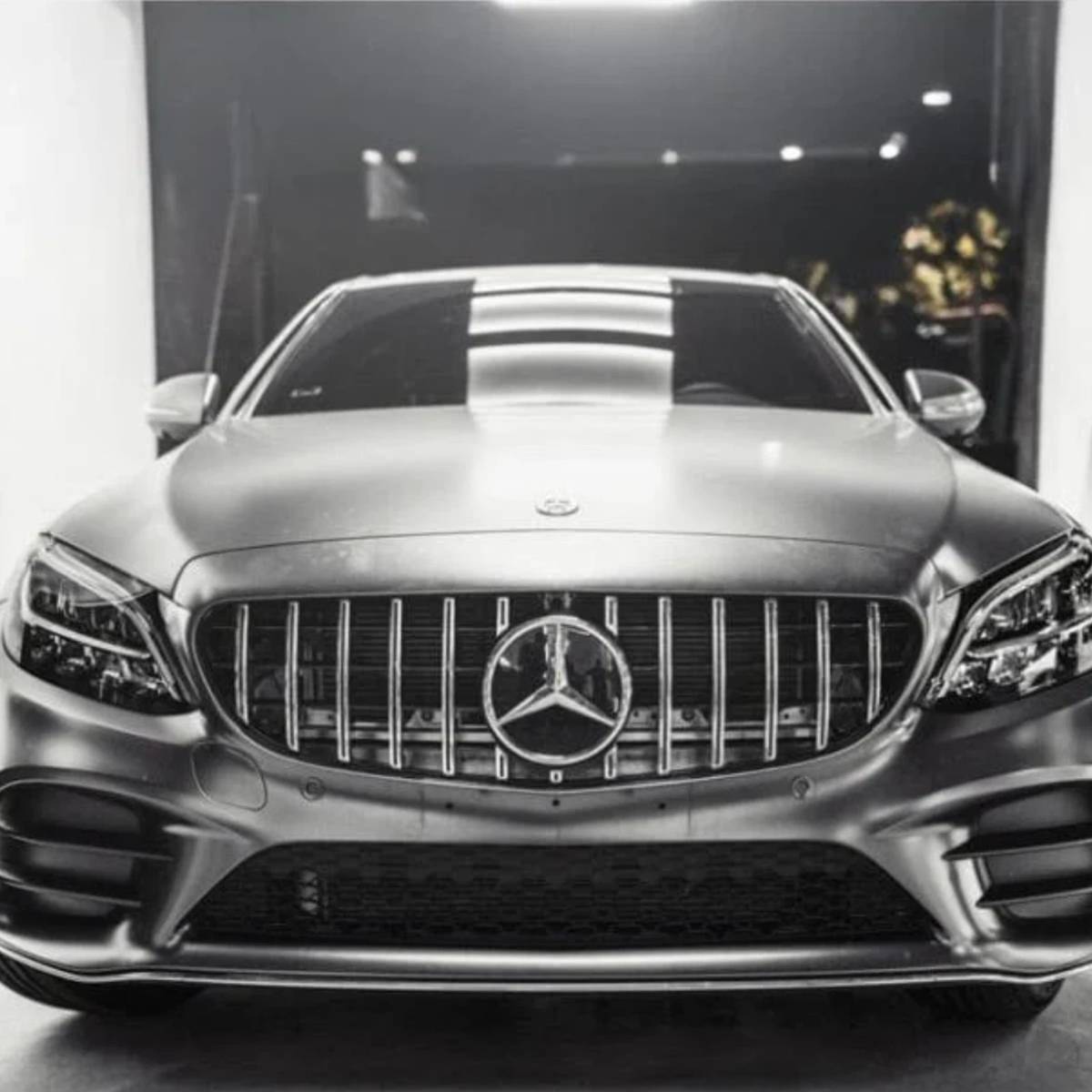 Mercedes C-Class W205 2018–2021 C43 AMG Front Grille Emblem Badge – Chrome