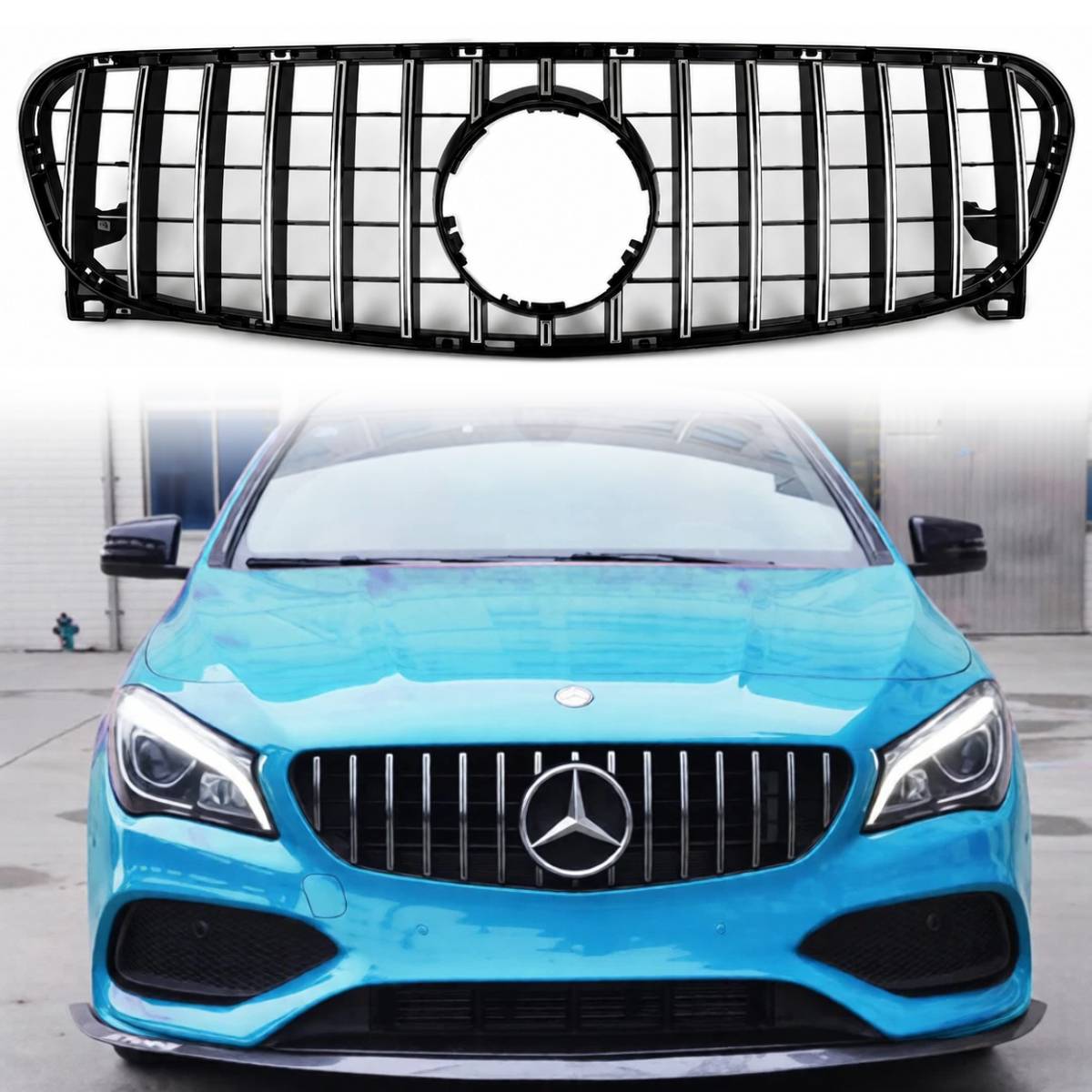 For Mercedes-Benz GLA-Class W156 AMG Panamericana GT Front Bumper Grille (2013–2016)