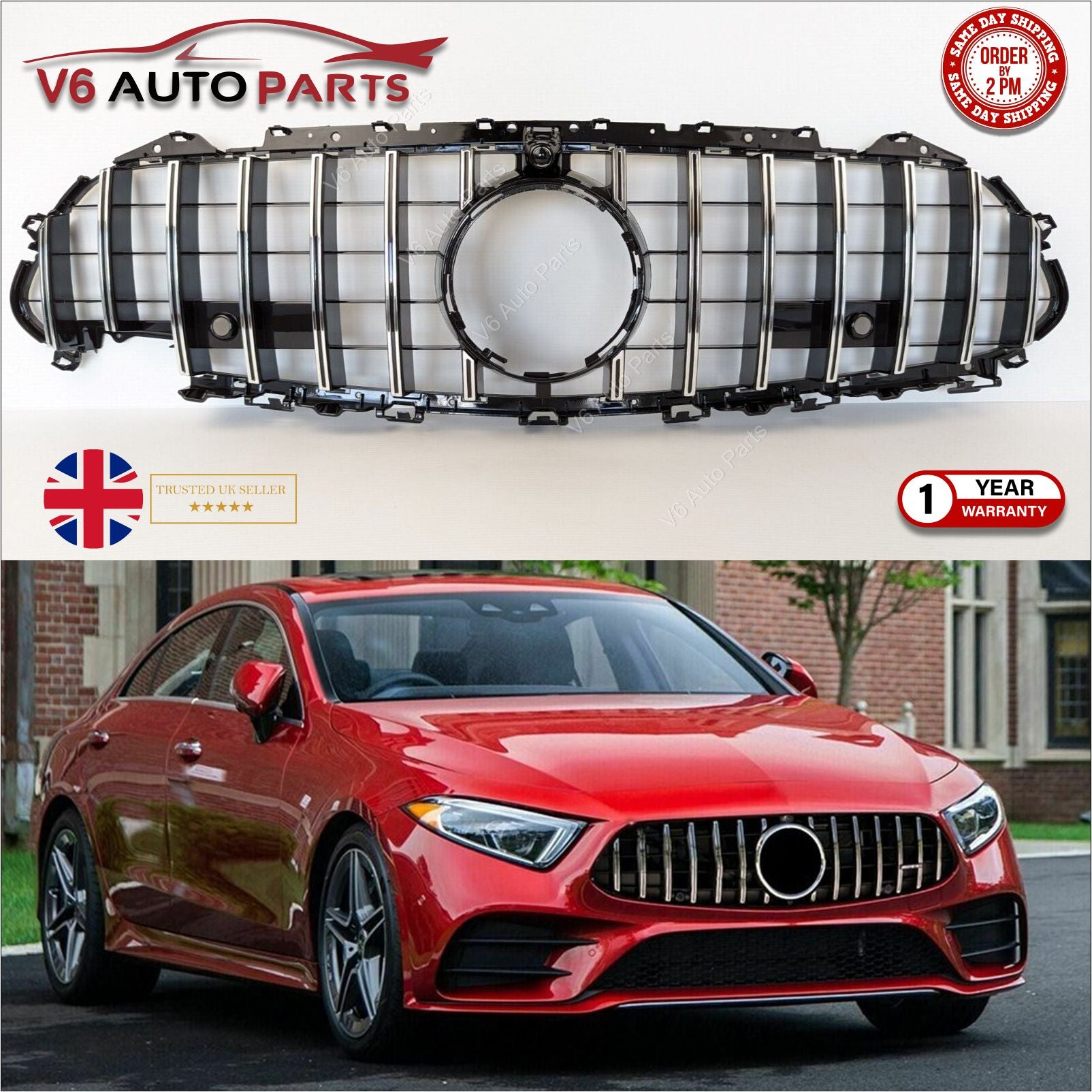 For Mercedes CLS-Class W257 AMG CLS53 Front Bumper GTR Grille Panamericana 18-20