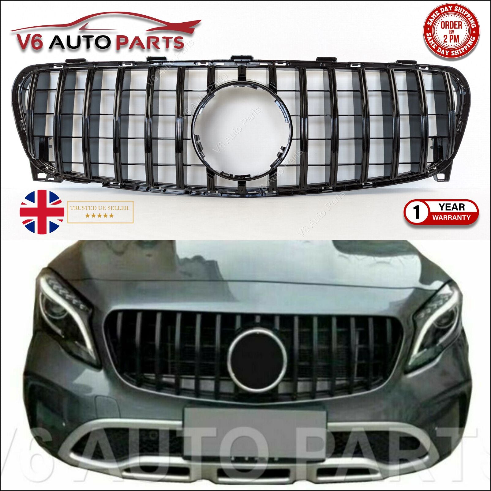 For Mercedes GLA-Class A156 GLA250 Front Bumper Grille Panamericana GT 2017-2019
