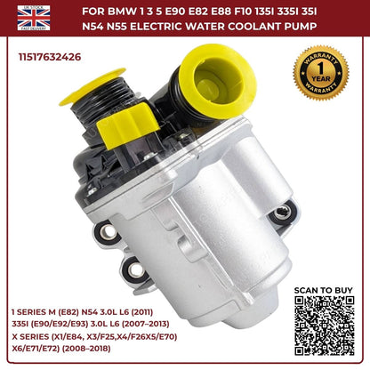 Electric Water Pump For BMW 1 3 5 E90 E82 E88 F10 135i 335i N54 N55 11517632426