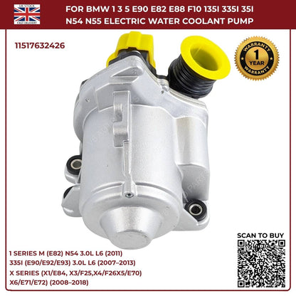Electric Water Pump For BMW 1 3 5 E90 E82 E88 F10 135i 335i N54 N55 11517632426