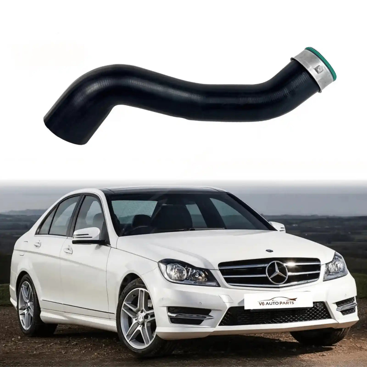 image of Mercedes C220 W204 turbo intercooler pipe 2007 to 2009 2045280982