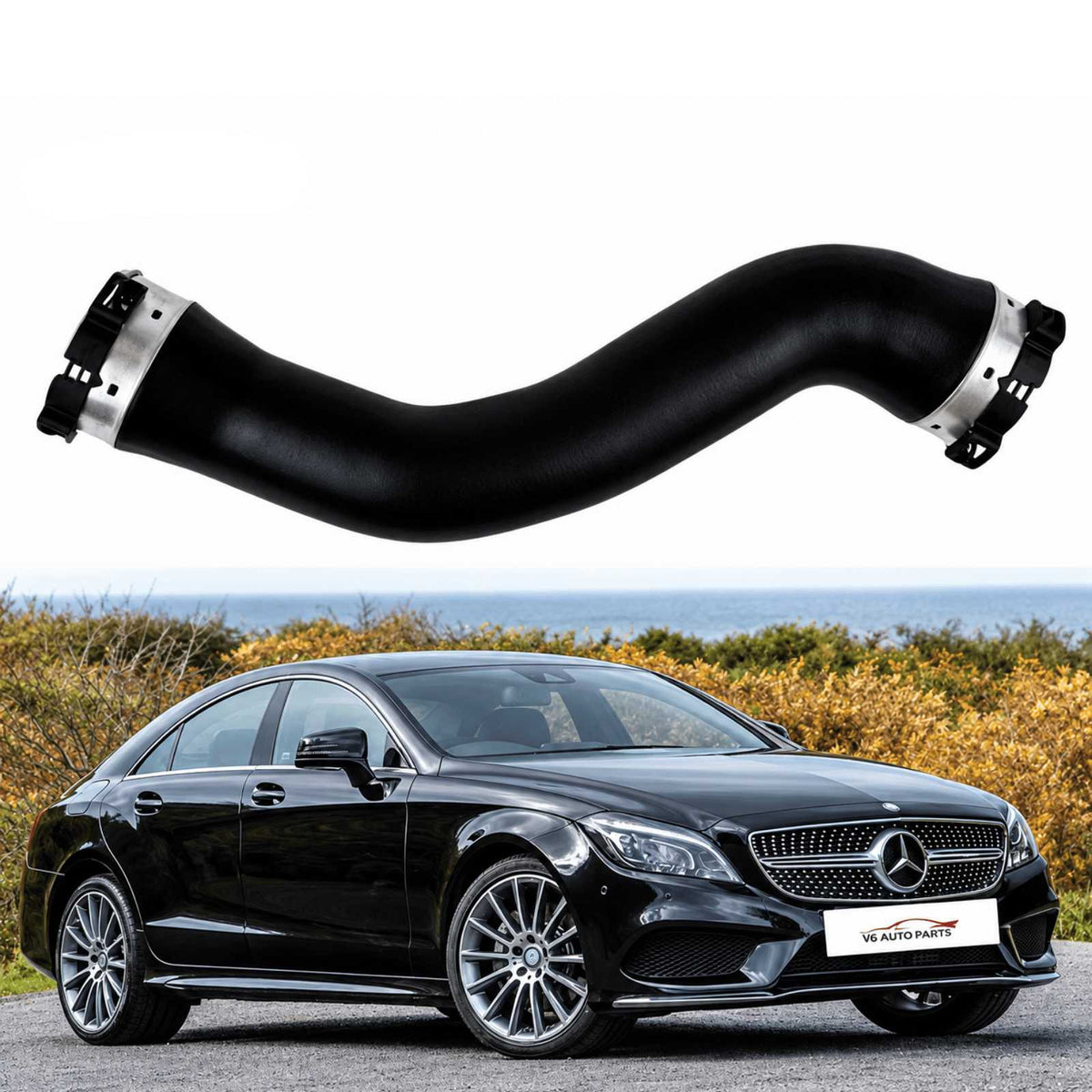 Image of Mercedes-Benz CLS 220 CDI turbo intercooler hose, part number A2045282182