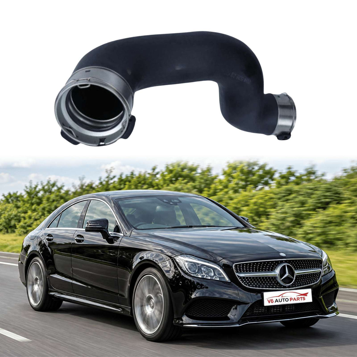 image of Mercedes E-Class left side turbo hose pipe 2045286582