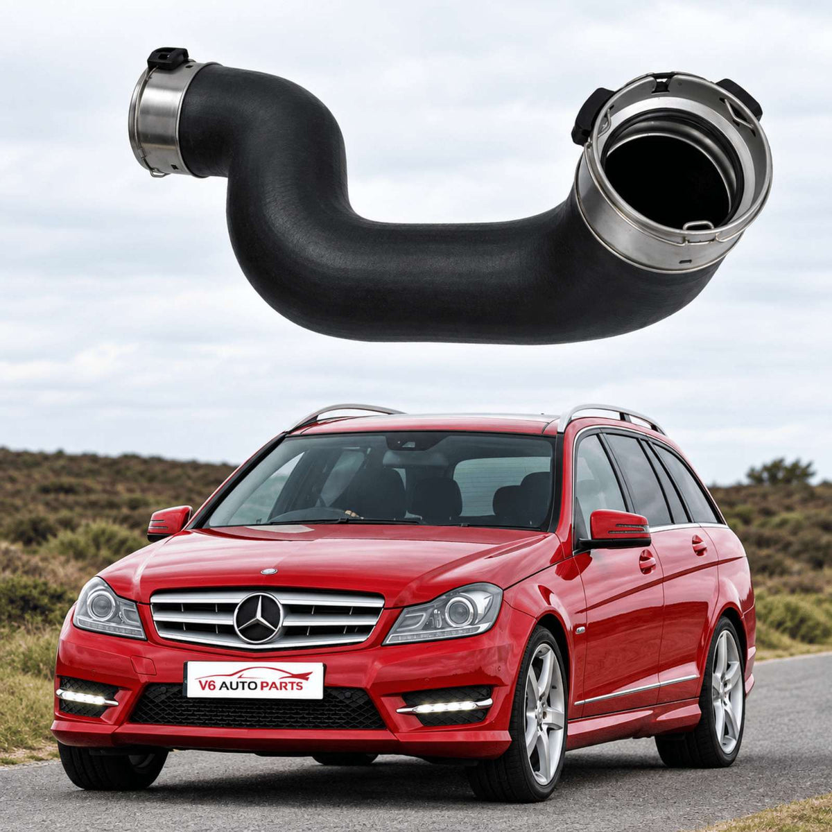 image of Mercedes C-Class 3.0 CDI diesel intercooler pipe 2045286582