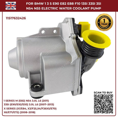 Electric Water Pump For BMW 1 3 5 E90 E82 E88 F10 135i 335i N54 N55 11517632426