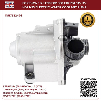 Electric Water Pump For BMW 1 3 5 E90 E82 E88 F10 135i 335i N54 N55 11517632426