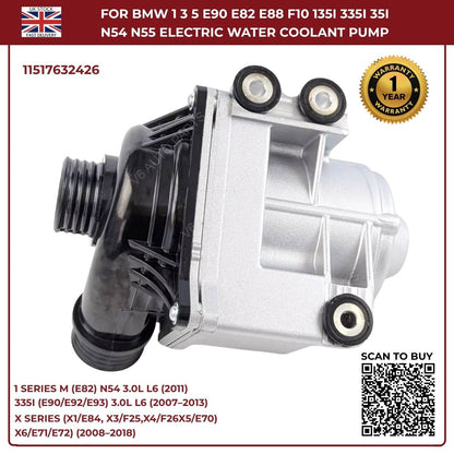 Electric Water Pump For BMW 1 3 5 E90 E82 E88 F10 135i 335i N54 N55 11517632426