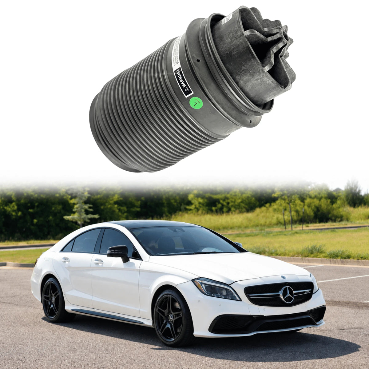 Image of rear left air spring for Mercedes E200 E300 E350 2009-2017