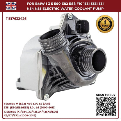Electric Water Pump For BMW 1 3 5 E90 E82 E88 F10 135i 335i N54 N55 11517632426