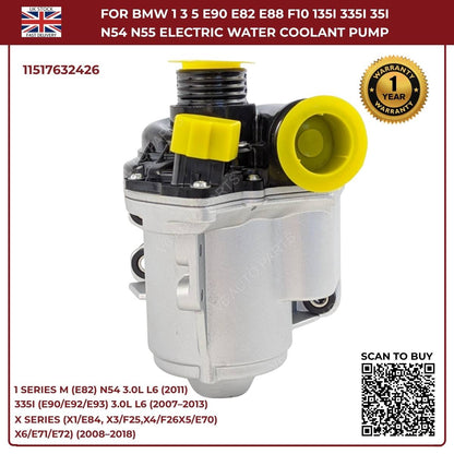 Electric Water Pump For BMW 1 3 5 E90 E82 E88 F10 135i 335i N54 N55 11517632426
