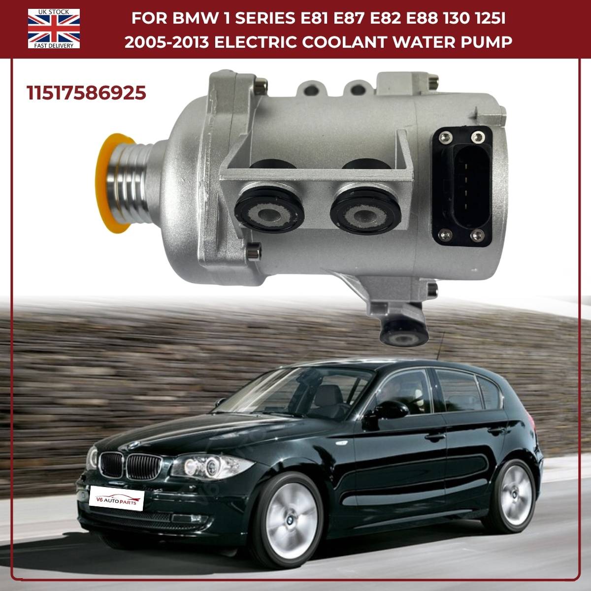 A‑Premium Electric Coolant Water Pump for BMW 5 Series, X1, X3, X5, Z4 – Replaces 11517586925