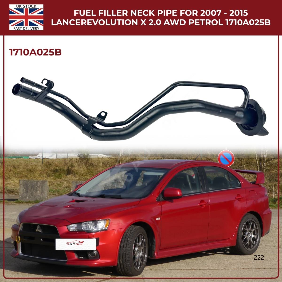 Mitsubishi Lancer Petrol Filler Neck Pipe 1710A025B (2007–2017, 2.0 / 2.4 / 3.0) – OEM Replacement