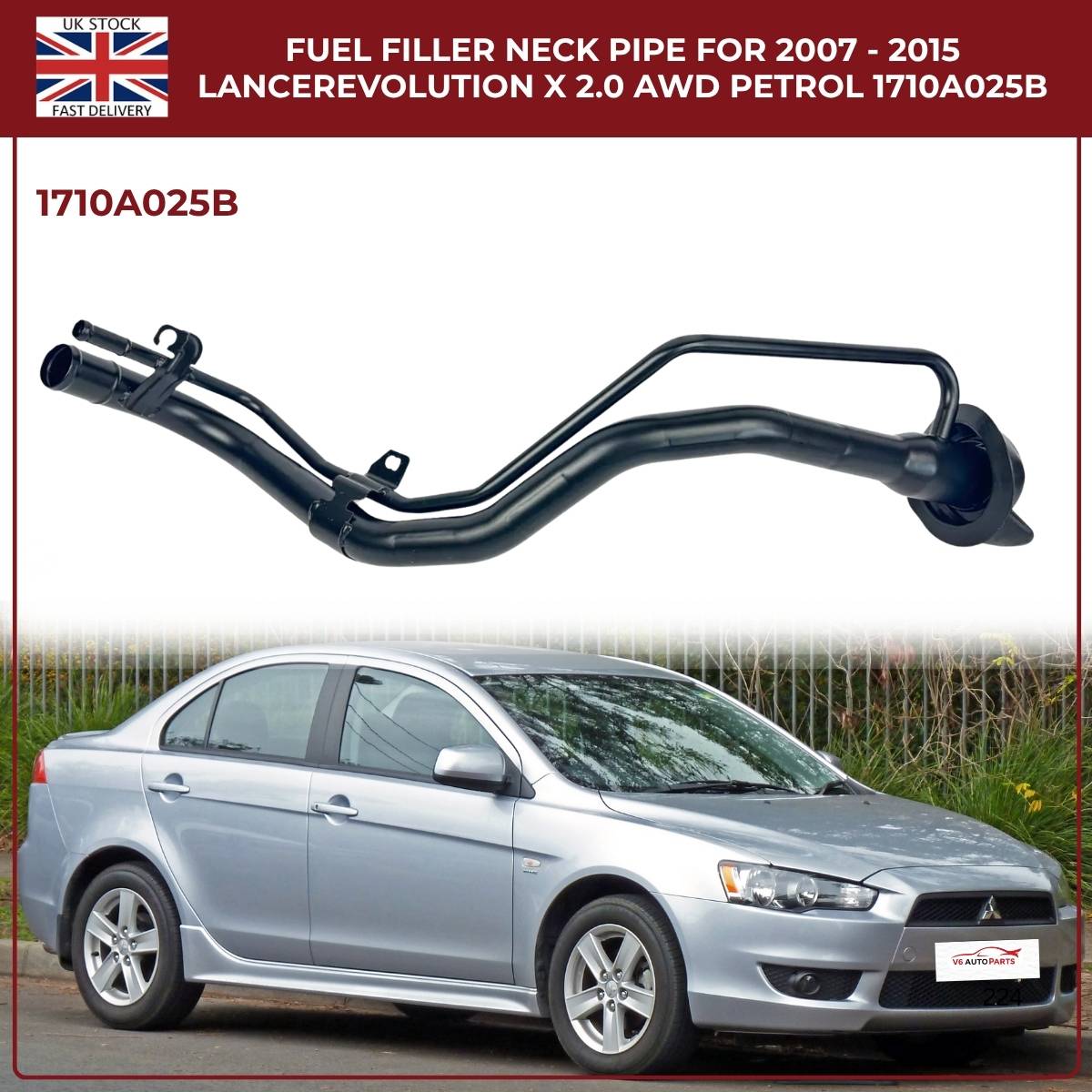 Mitsubishi Lancer Petrol Filler Neck Pipe 1710A025B (2007–2017, 2.0 / 2.4 / 3.0) – OEM Replacement