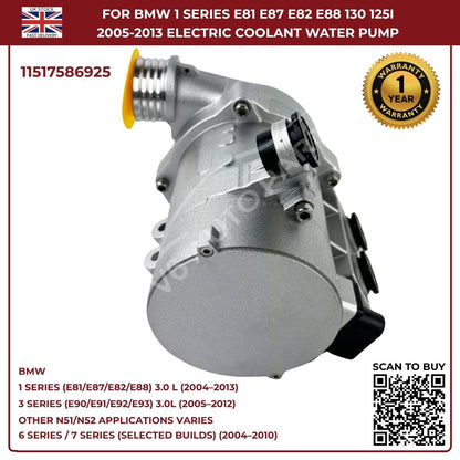 A‑Premium Electric Coolant Water Pump for BMW 5 Series, X1, X3, X5, Z4 – Replaces 11517586925