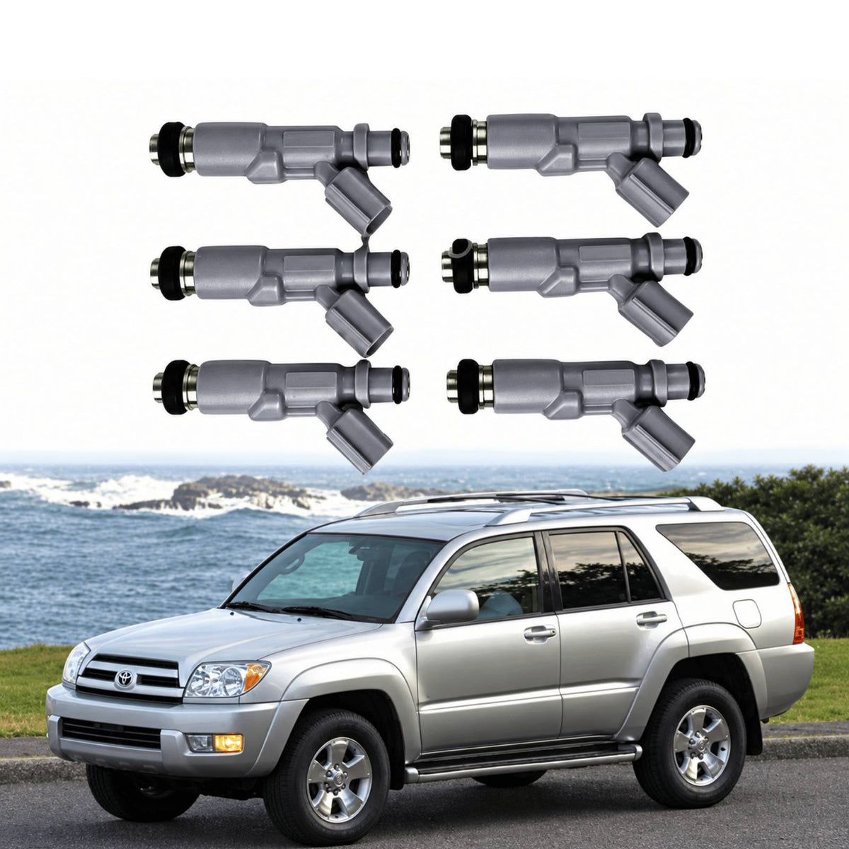 Image of Lexus IS200 fuel injector set of 6, part number 23250-70120