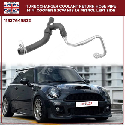 Mini Cooper S & JCW N18 Turbo Coolant Return Hose – Left Side (R55 R56 R57, 1.6L Petrol)