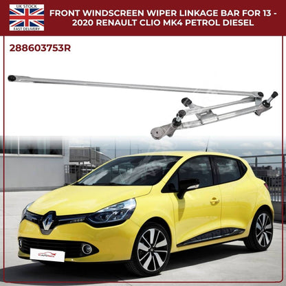 Front Windscreen Wiper Linkage Assembly for Renault Clio MK4 (2013–2020) RHD