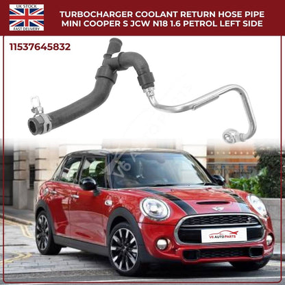 Mini Cooper S & JCW N18 Turbo Coolant Return Hose – Left Side (R55 R56 R57, 1.6L Petrol)