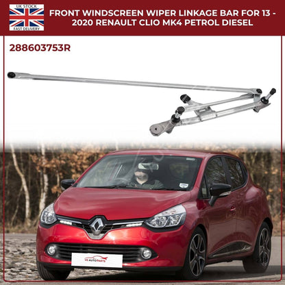 Front Windscreen Wiper Linkage Assembly for Renault Clio MK4 (2013–2020) RHD