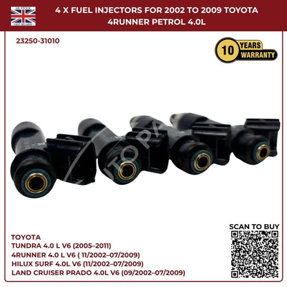 4x23250-31010 Neue Einspritzdüsen für 2005 bis 2015 Toyota Tacoma 4.0L RWD Benzin Pickup V6