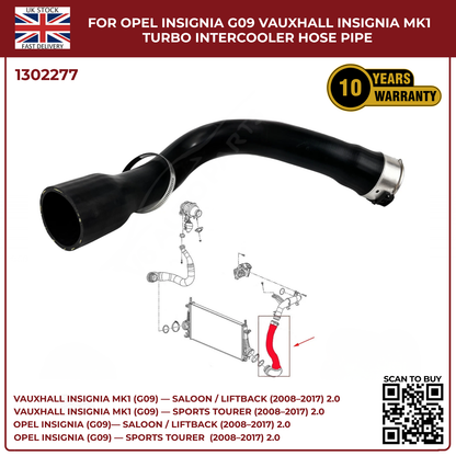 Turbo Intercooler Hose Pipe Replacement  Vauxhall Insignia MK1 Tourer (2008–2017)
