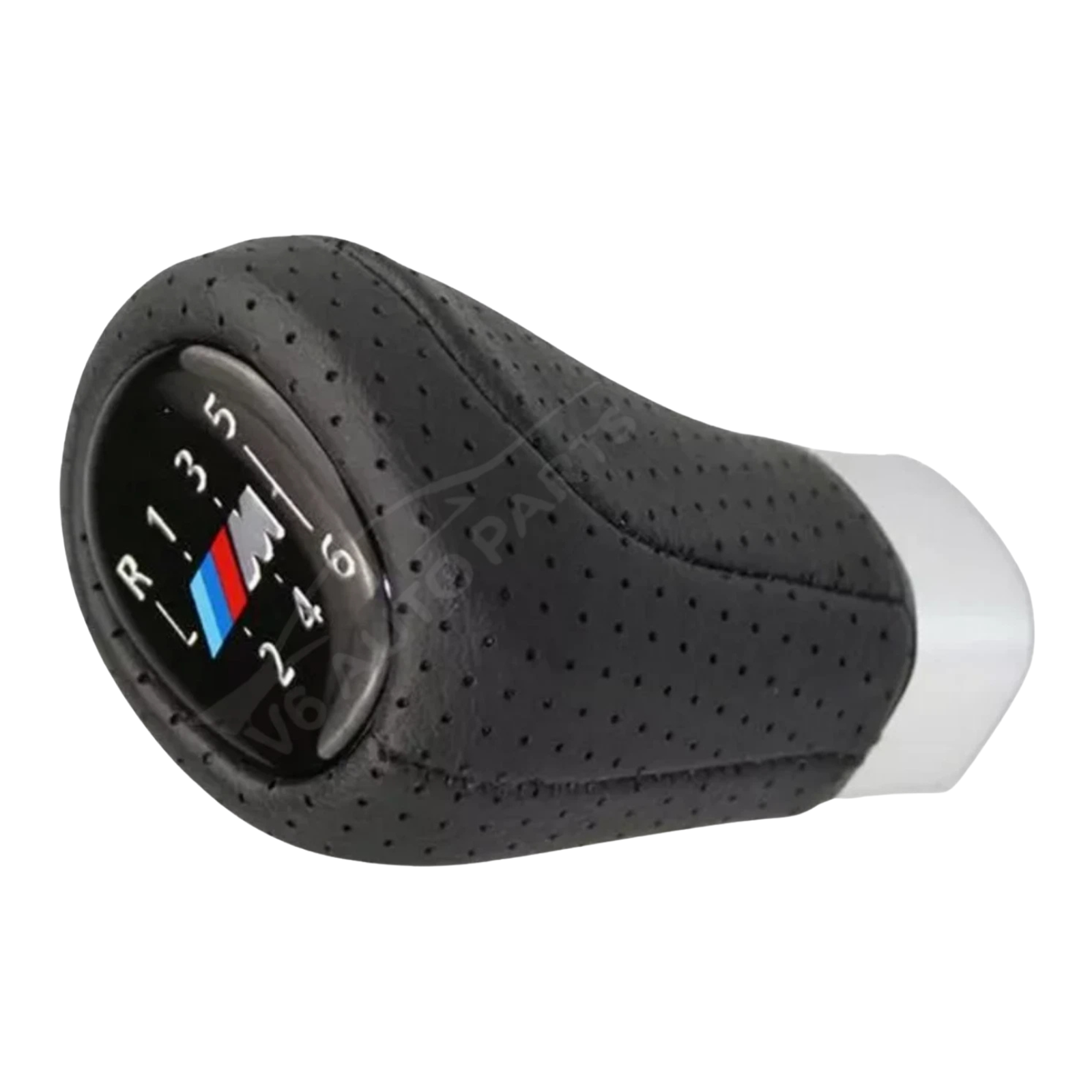 BMW 1 3 5 6 Series 6‑Speed Gear Shift Knob – Leather Top, ABS – Fits E30 E32 E34 E38 E39 E46 E53 E60 E63