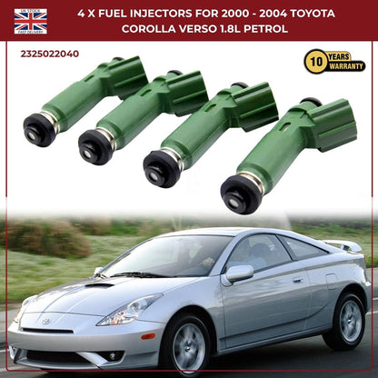 4× Fuel Injectors 23250-22040 – Toyota MR2 III 1999–2007 – 1.8L Petrol 1ZZ-FE