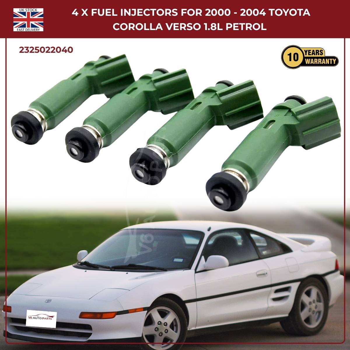 4× Fuel Injectors 23250-22040 – Toyota MR2 III 1999–2007 – 1.8L Petrol 1ZZ-FE