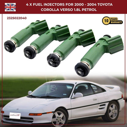 4× Fuel Injectors 23250-22040 – Toyota MR2 III 1999–2007 – 1.8L Petrol 1ZZ-FE