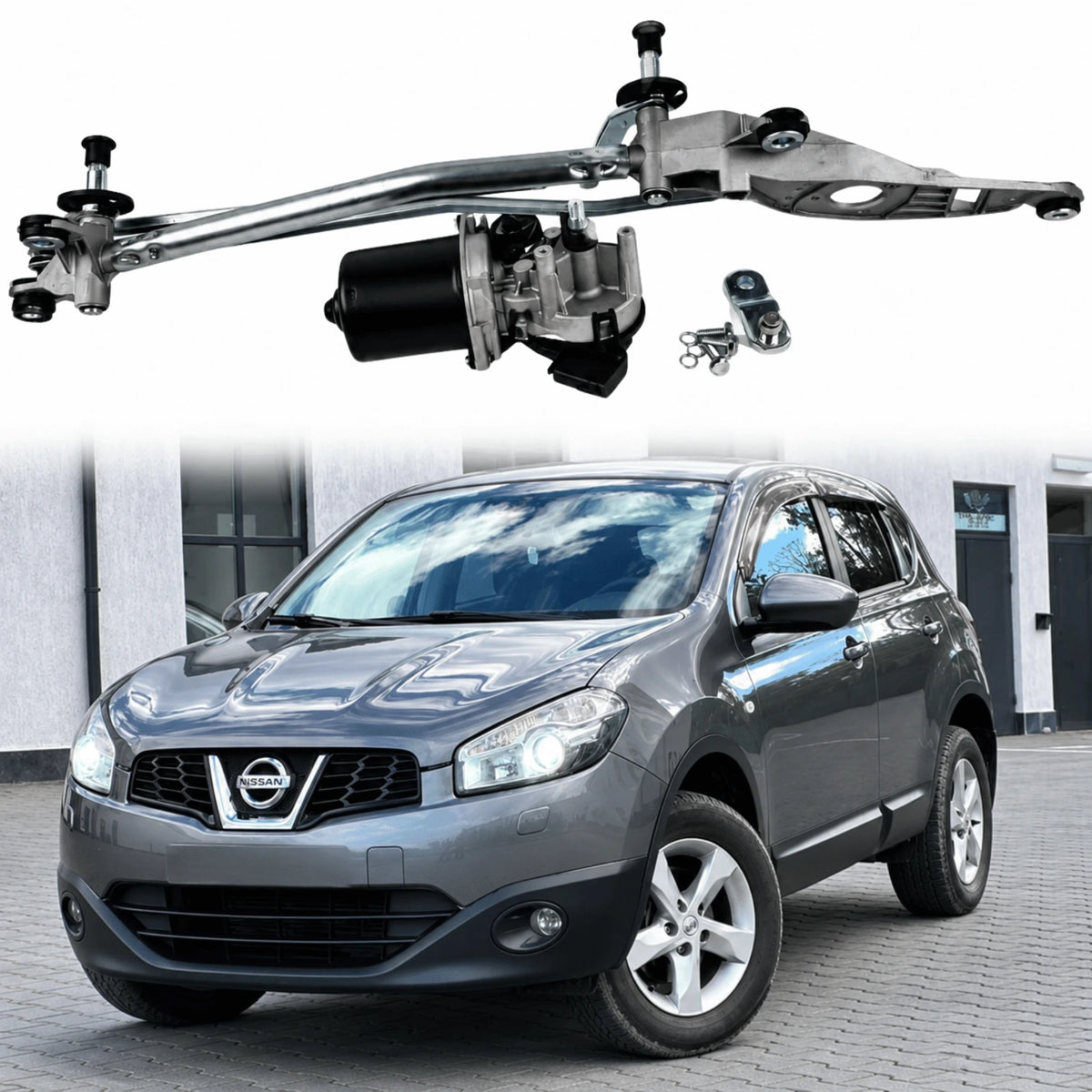 image of Replacement Front Wiper Motor Linkage for Nissan Qashqai MK1 28800-JD000