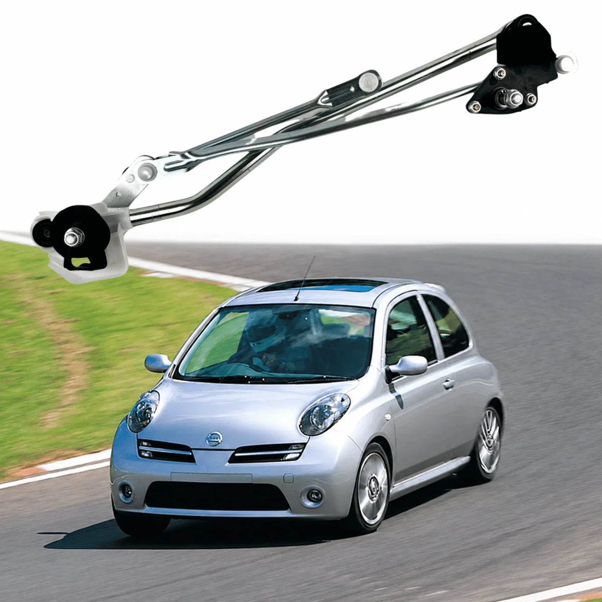 image of Nissan Micra K12 Front Windscreen Wiper Linkage Direct Fit Replacement 28840-AX60A