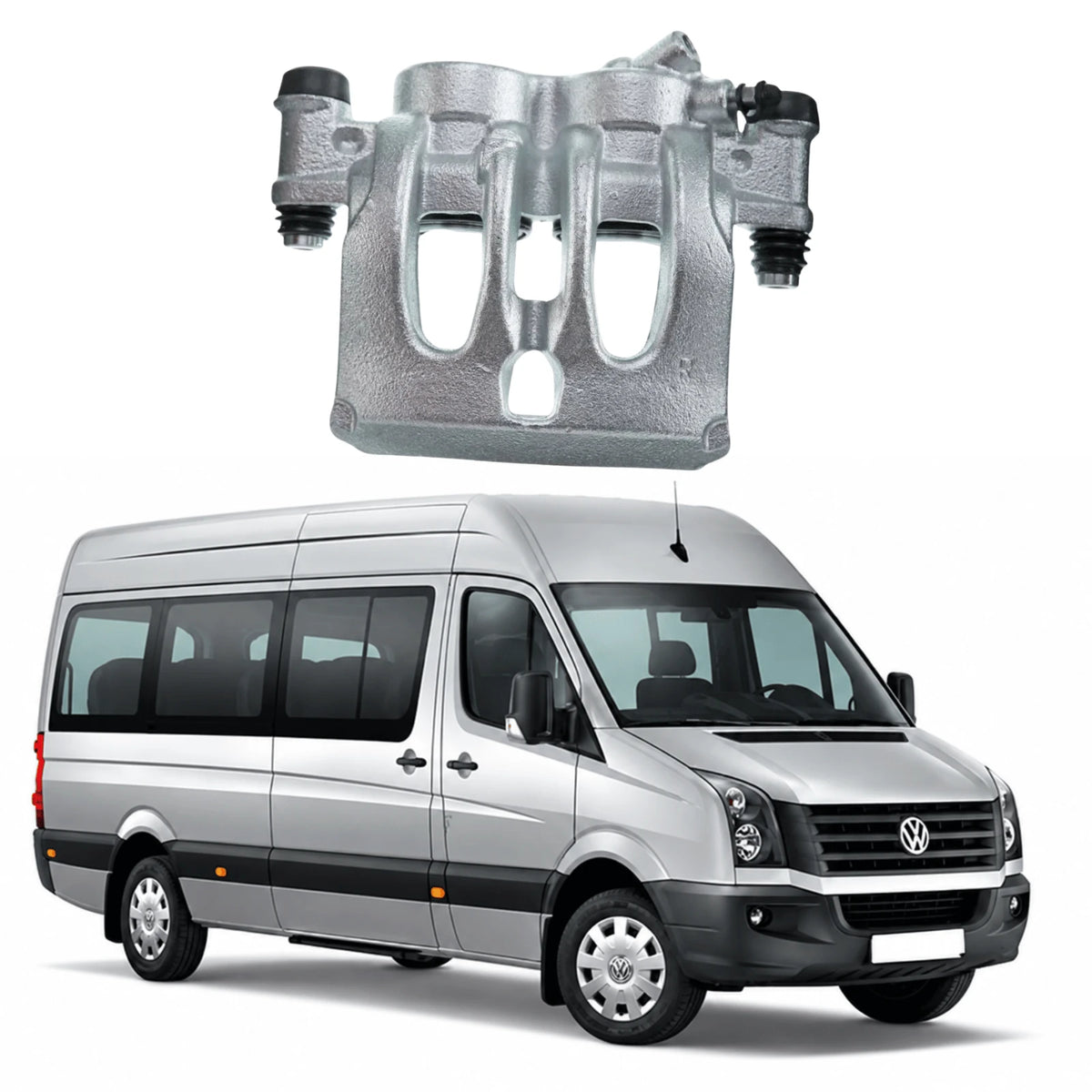 Image of Front Left and Right Brake Caliper Pair 2E0615101 2E0615102 for VW Crafter