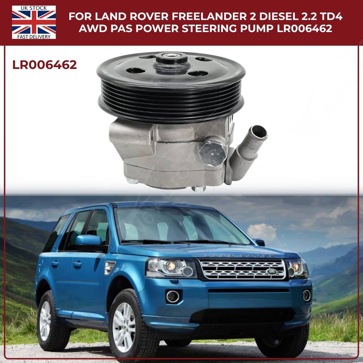 PAS Power Steering Pump LR005658 – Fits Land Rover Freelander 2 2.2 TD4 AWD Diesel