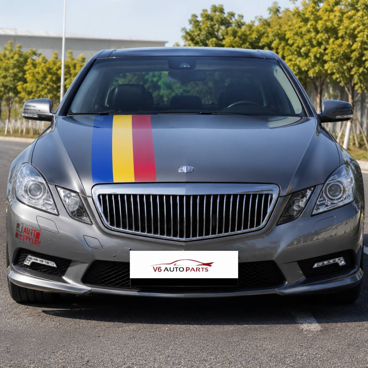 For Mercedes-Benz E-Class W212 Front Bumper Chrome Grille (E200 / E250, Pre-Facelift 2009‑2013)