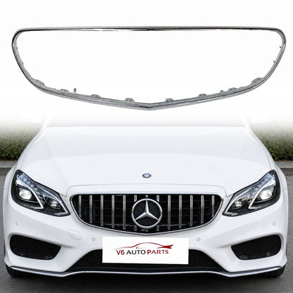 Front Surround Chrome Trim Grille – Fits Mercedes Benz E‑Class W212 (2013‑2016, Facelift Models)