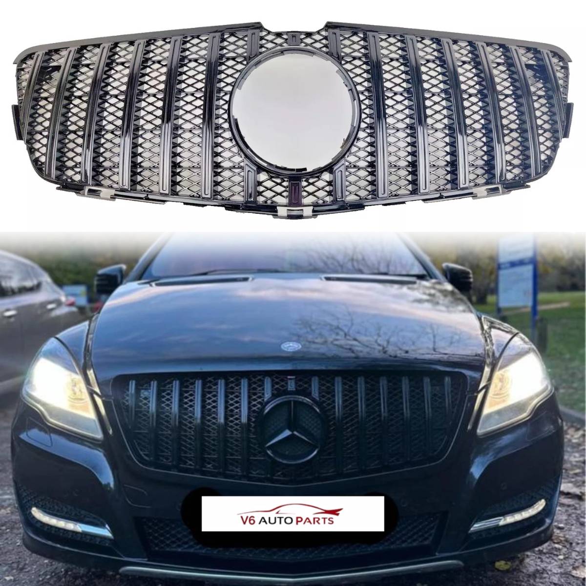 Frontstoßstangengrill für Mercedes W251 R-Klasse 2011 bis 2017 R300 500 Panamericana
